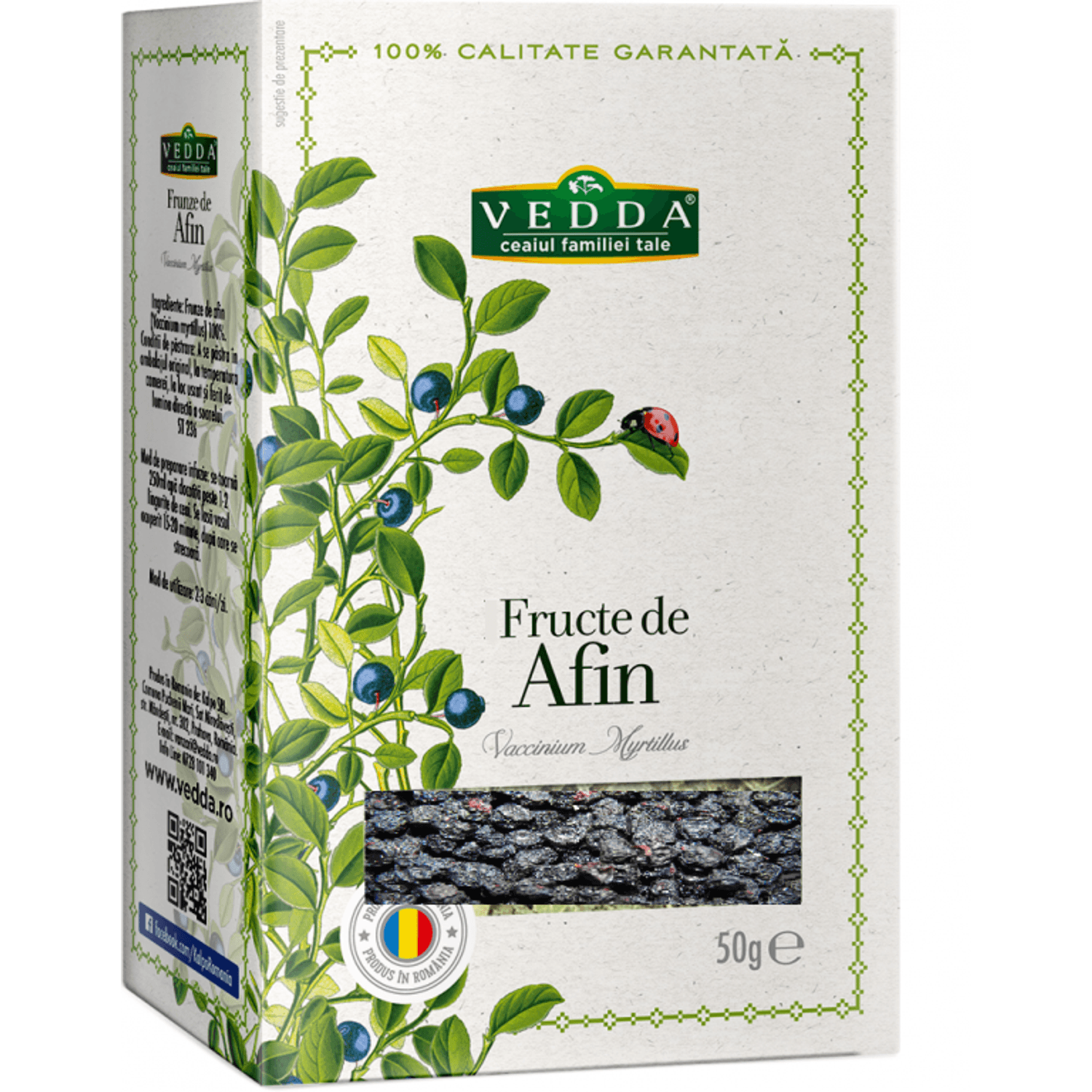 Afine uscate 50g - VEDDA fotografia produsului