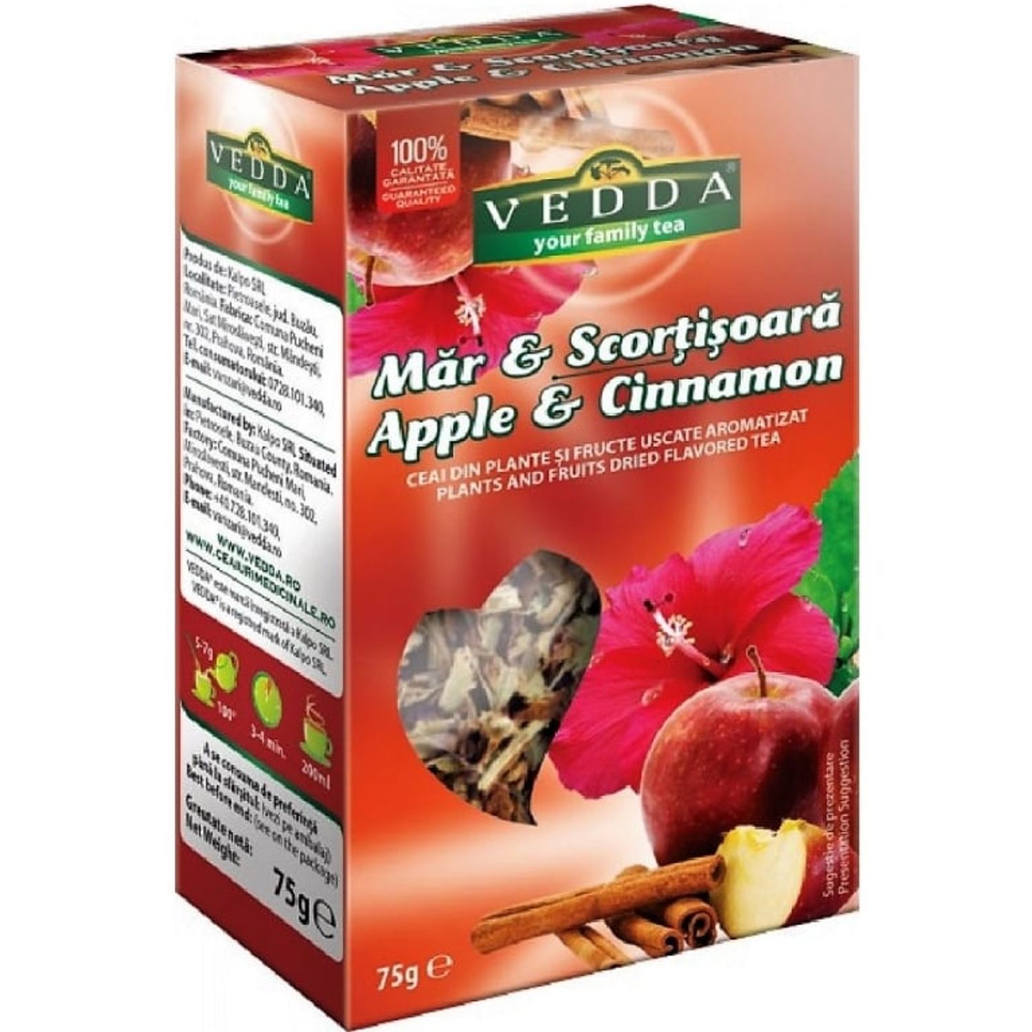 Ceai cu mar scortisoara 75g - VEDDA fotografia produsului