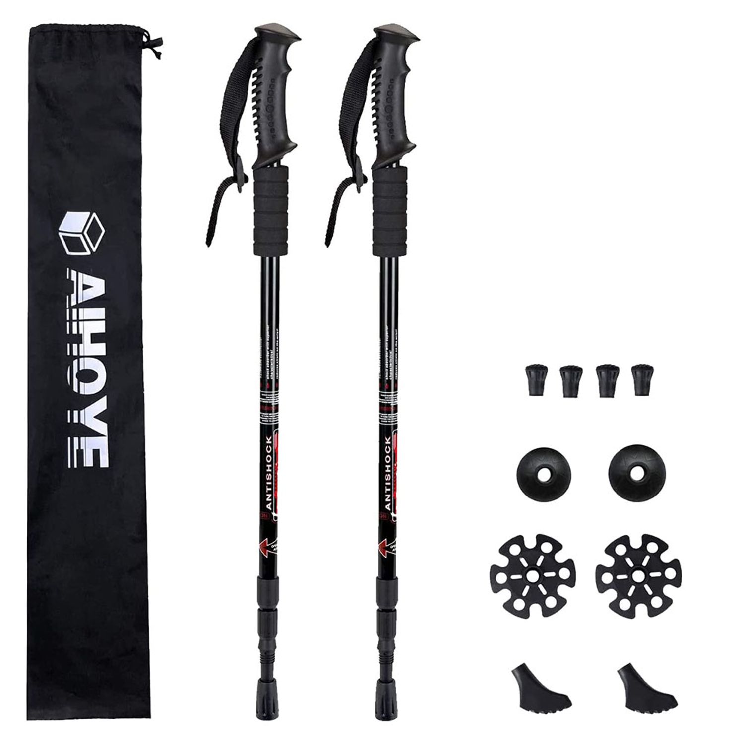 Baston telescopic pentru drumetii, 1 pereche fotografia produsului