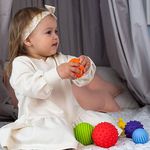 Set de mingi senzoriale pentru bebelusi, 9 buc fotografia produsului View 2 S