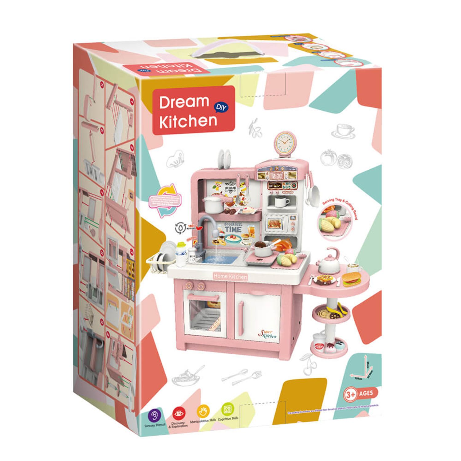 Bucatarie de jucarie de vis, roz deschis fotografia produsului View 3 L