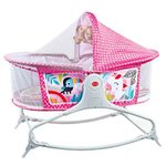 Patut muzical pentru bebe, cu vibratie, roz fotografia produsului