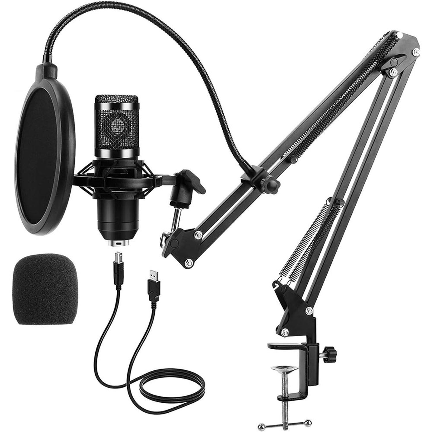 Microfon studio de birou, cu conector USB fotografia produsului