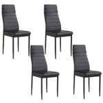 Set de 4 buc scaune de bucatarie, negru fotografia produsului