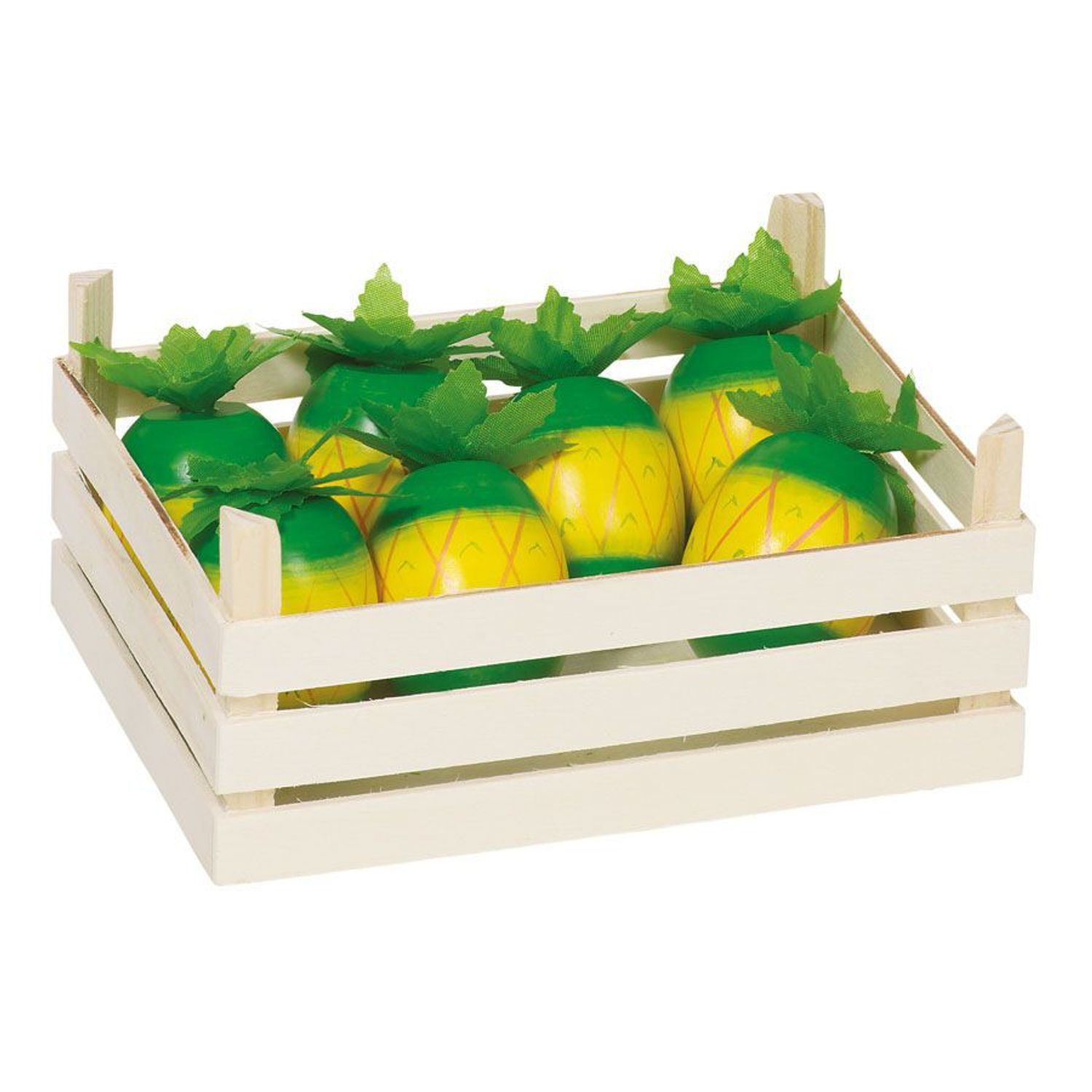 Ananas din lemn in ladita - Set fructe din lemn fotografia produsului