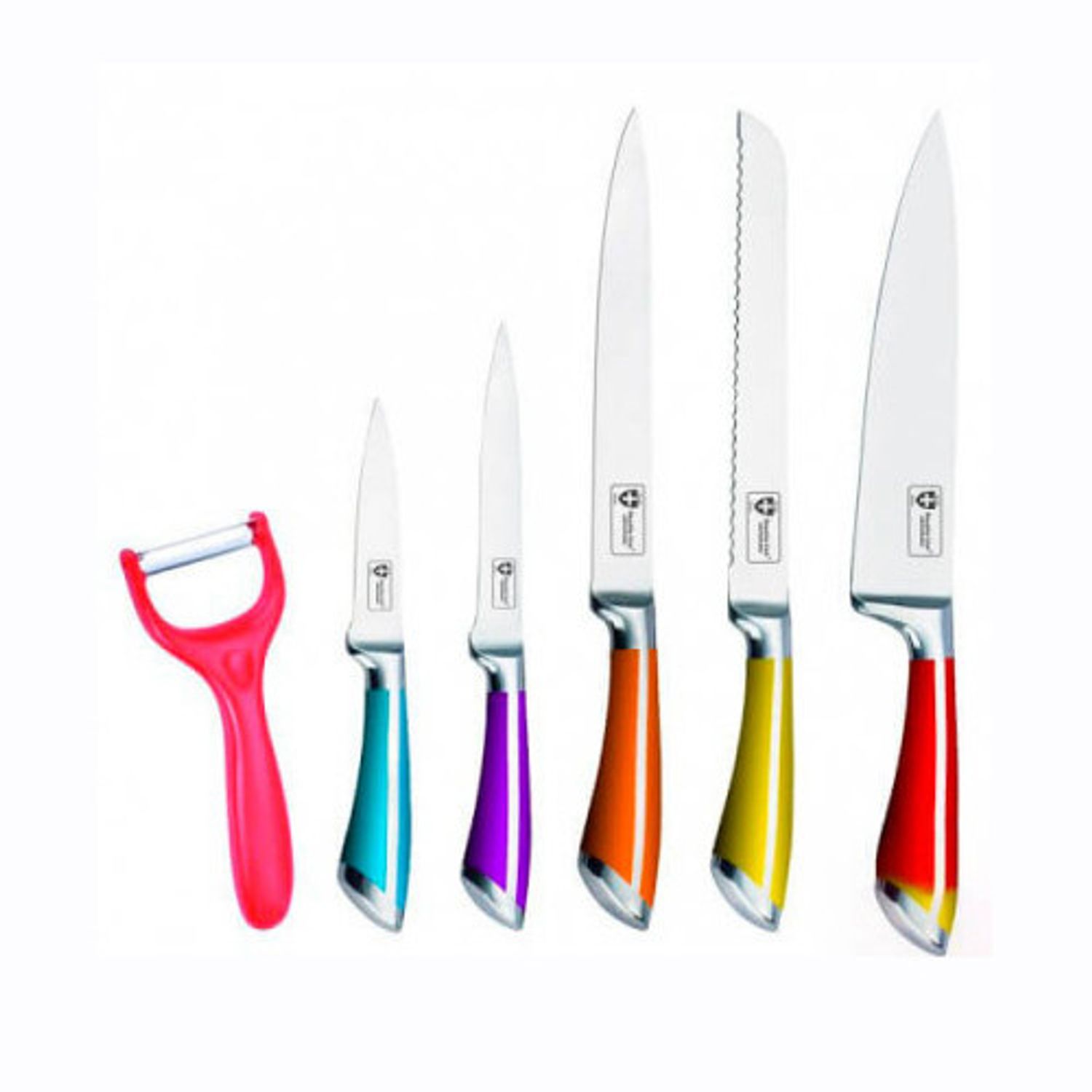 Set de cutite cu lama inox Royalty Line, maner multicolor, 6 piese fotografia produsului