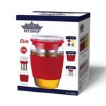 Cana din sticla cu infuzor pentru ceai sau cafea Peterhof, capacitate 500 ml, Seria Ciro, galben fotografia produsului View 3 S