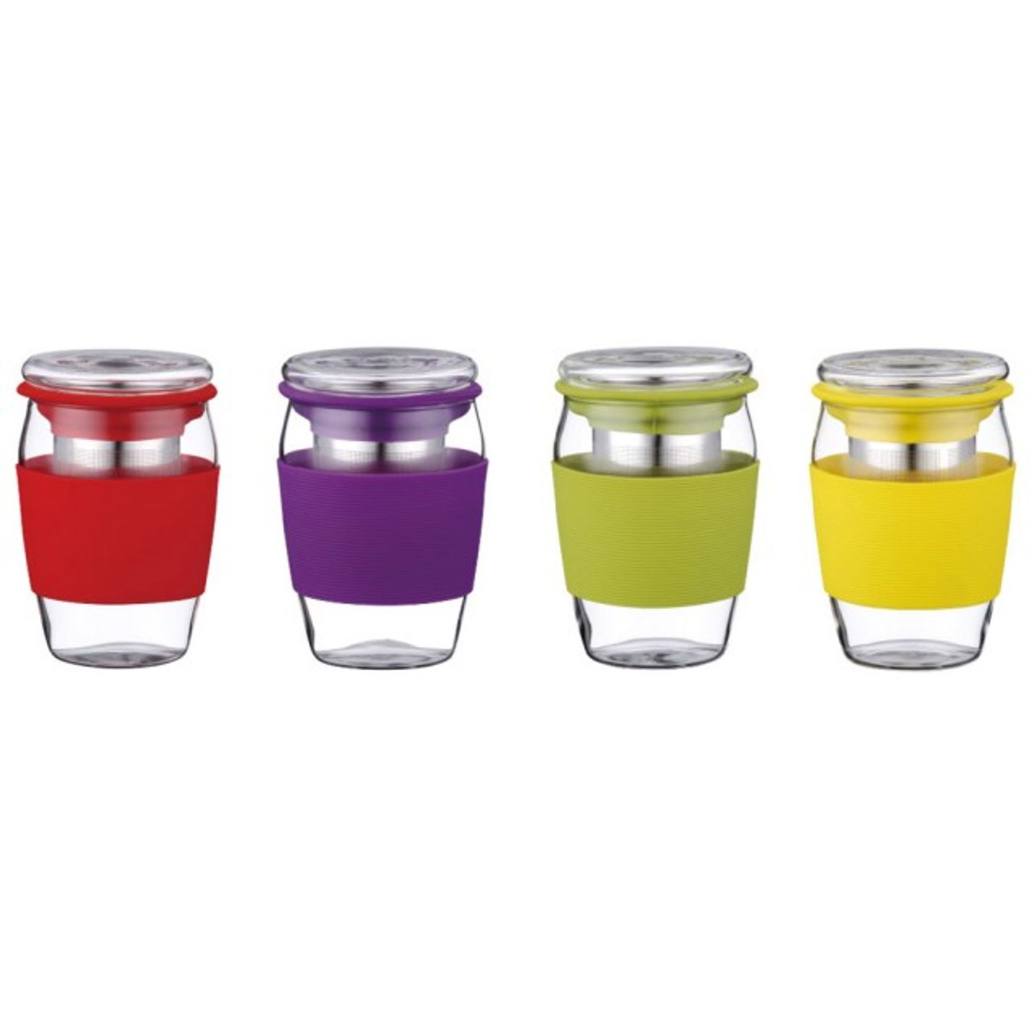 Cana din sticla cu infuzor pentru ceai sau cafea Peterhof, capacitate 500 ml, Seria Ciro, galben fotografia produsului View 2 L