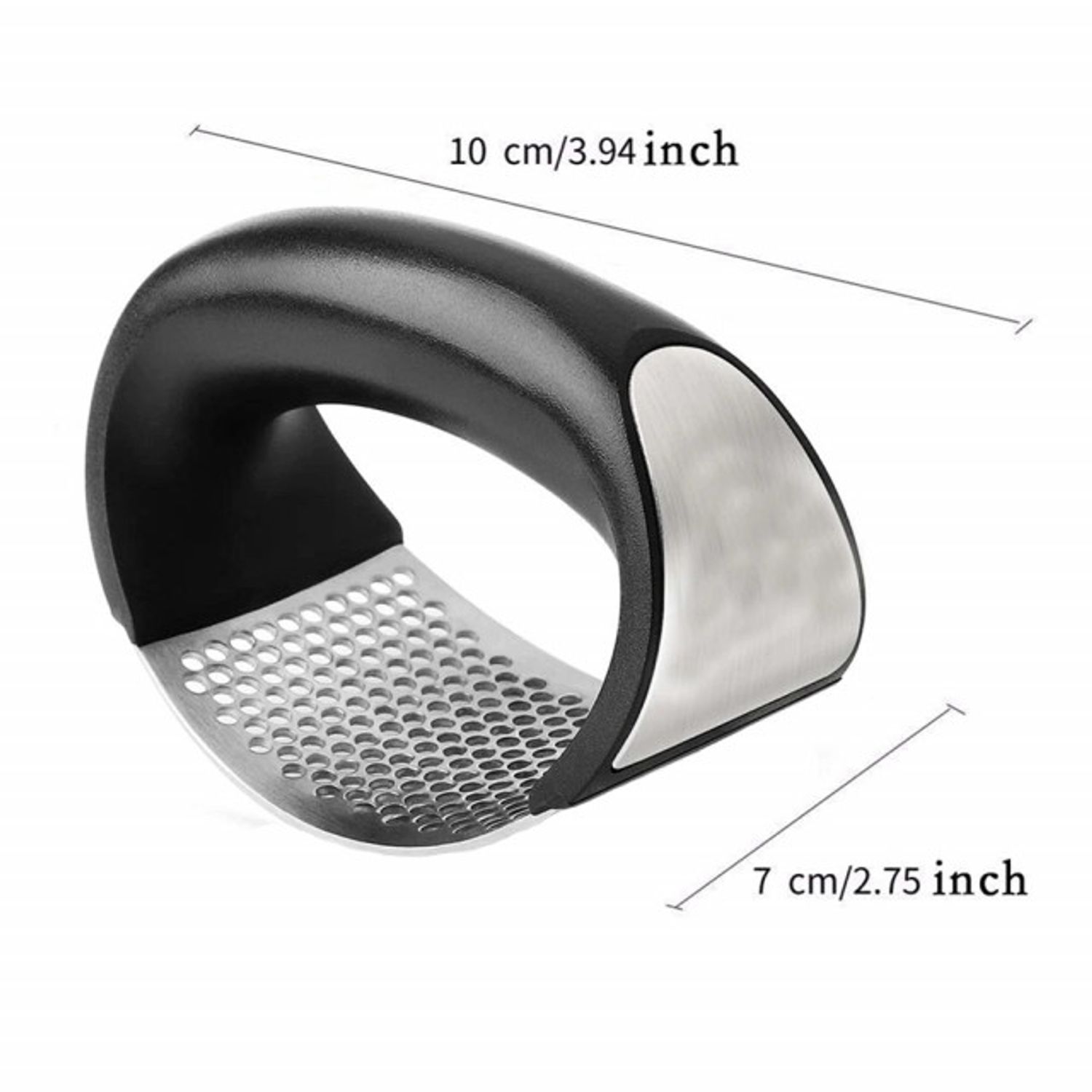 Zdrobitor usturoi, plastic/inox, negru fotografia produsului View 4 L