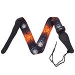 Curea pentru chitara IdeallStore&reg;, Skull Sound, nylon, 155 cm, negru fotografia produsului