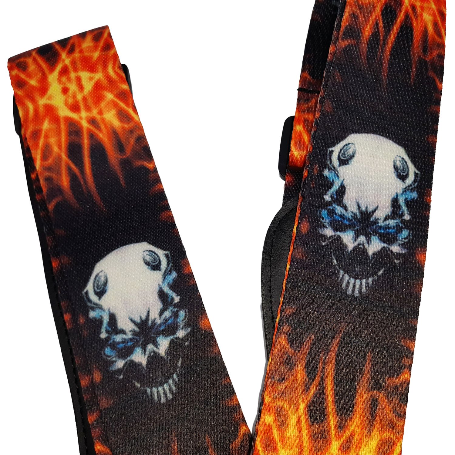 Curea pentru chitara IdeallStore&reg;, Skull Sound, nylon, 155 cm, negru fotografia produsului View 4 L