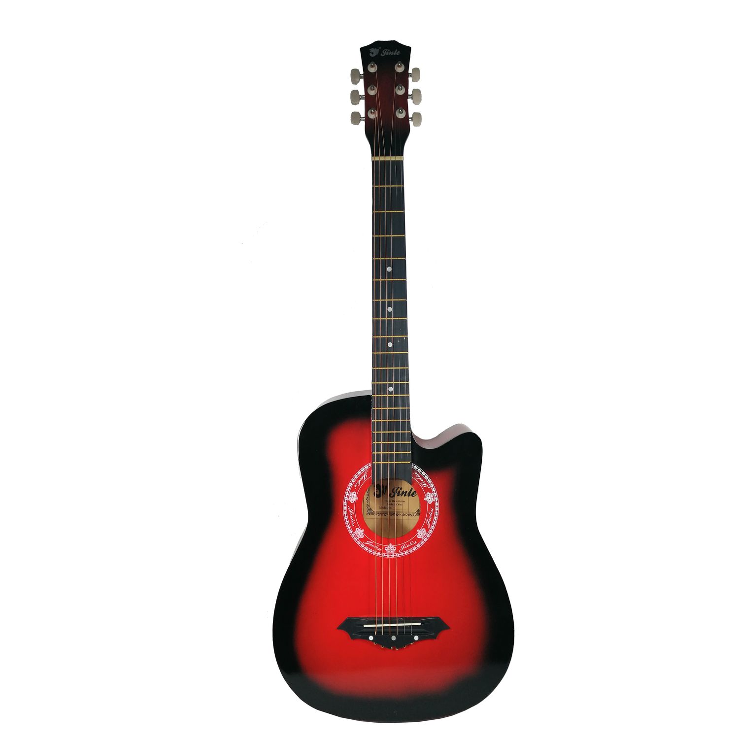 Chitara clasica IdeallStore&reg;, 95 cm, lemn, Cutaway, rosie, husa inclusa fotografia produsului View 2 L