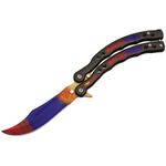 Briceag fluture de antrenament IdeallStore&reg;, Tri-Elements, otel inoxidabil, 24.5 cm, multicolor fotografia produsului View 2 S