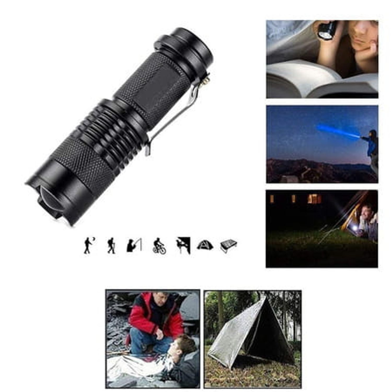 Kit de supravietuire IdeallStore&reg;, Savivour Assistent, 20 elemente multifunctionale, negru fotografia produsului View 8 L