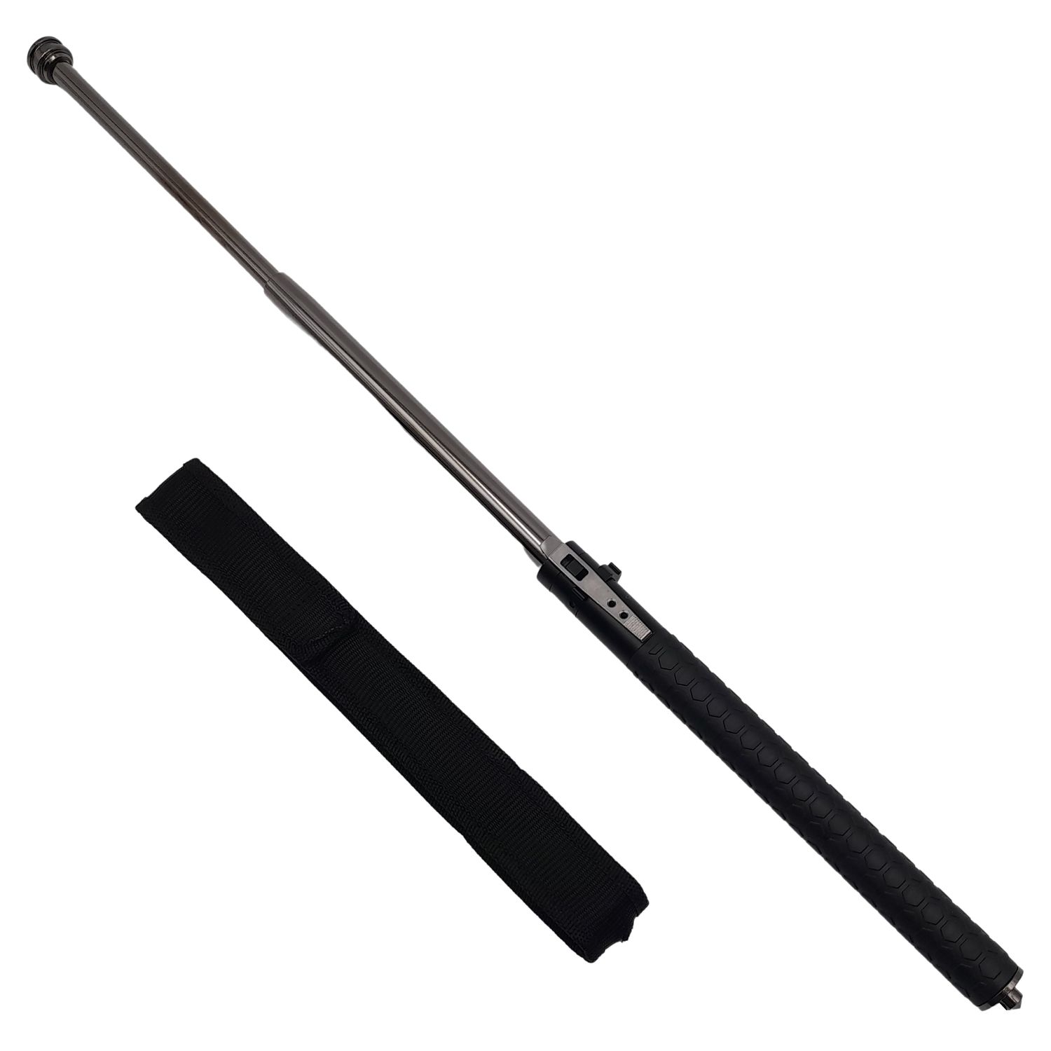 Baston telescopic automatic IdeallStore&reg;, Defence Guardian, 41 cm, siguranta integrata, negru fotografia produsului