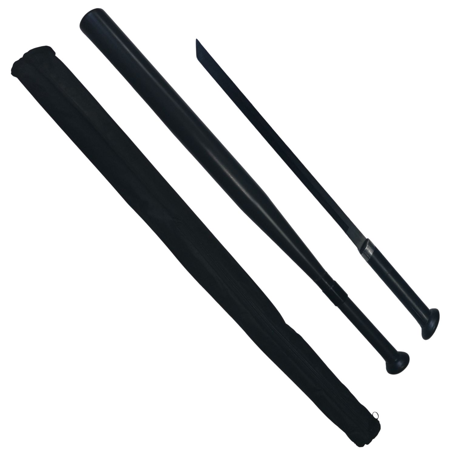 Bata baseball IdeallStore&reg;, full metal, maner detasabil, 70 cm, negru, teaca inclusa fotografia produsului