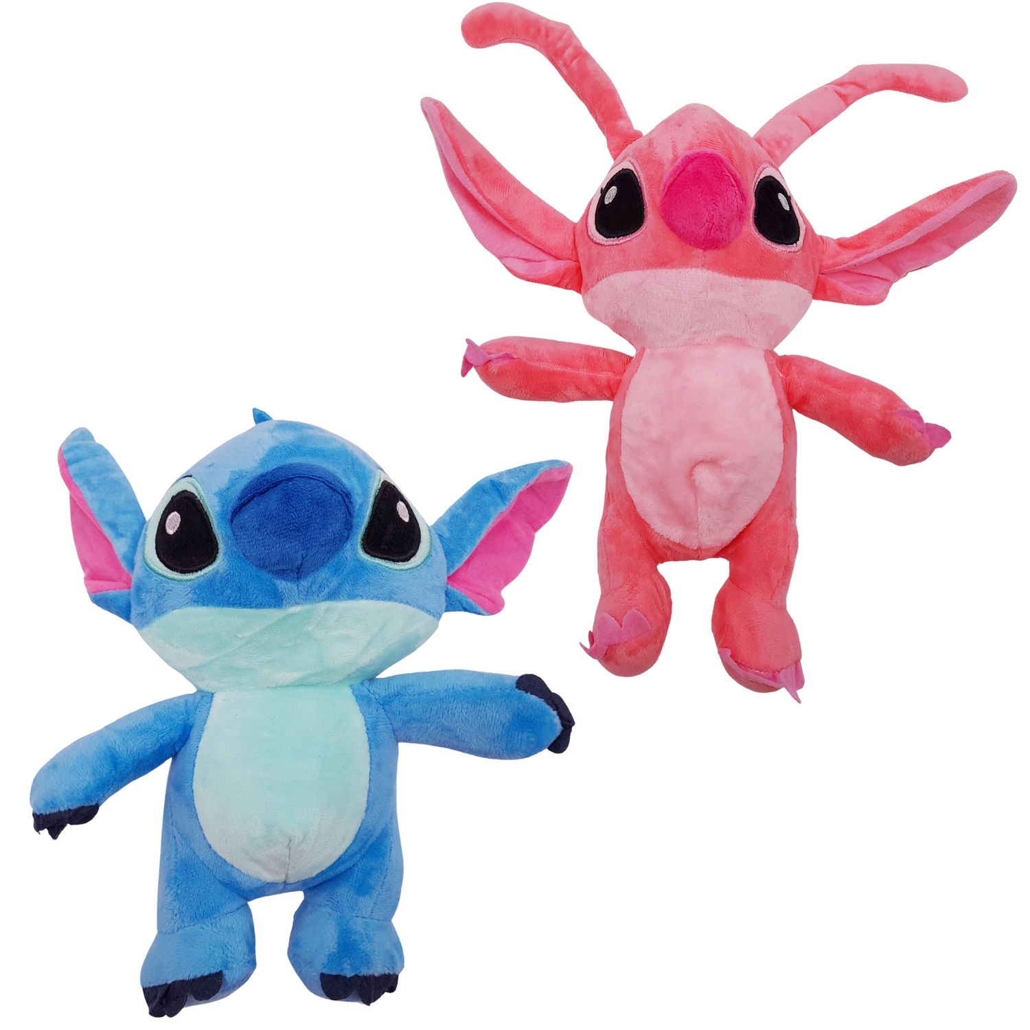 Set doua jucarii de plus IdeallStore&reg;, Stitch si Angel, 24 cm, multicolor fotografia produsului