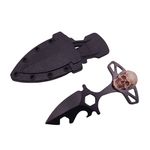 Cutit tactic de vanatoare IdeallStore&reg;, Broken Silence, 8 cm, negru, teaca cu prindere curea fotografia produsului