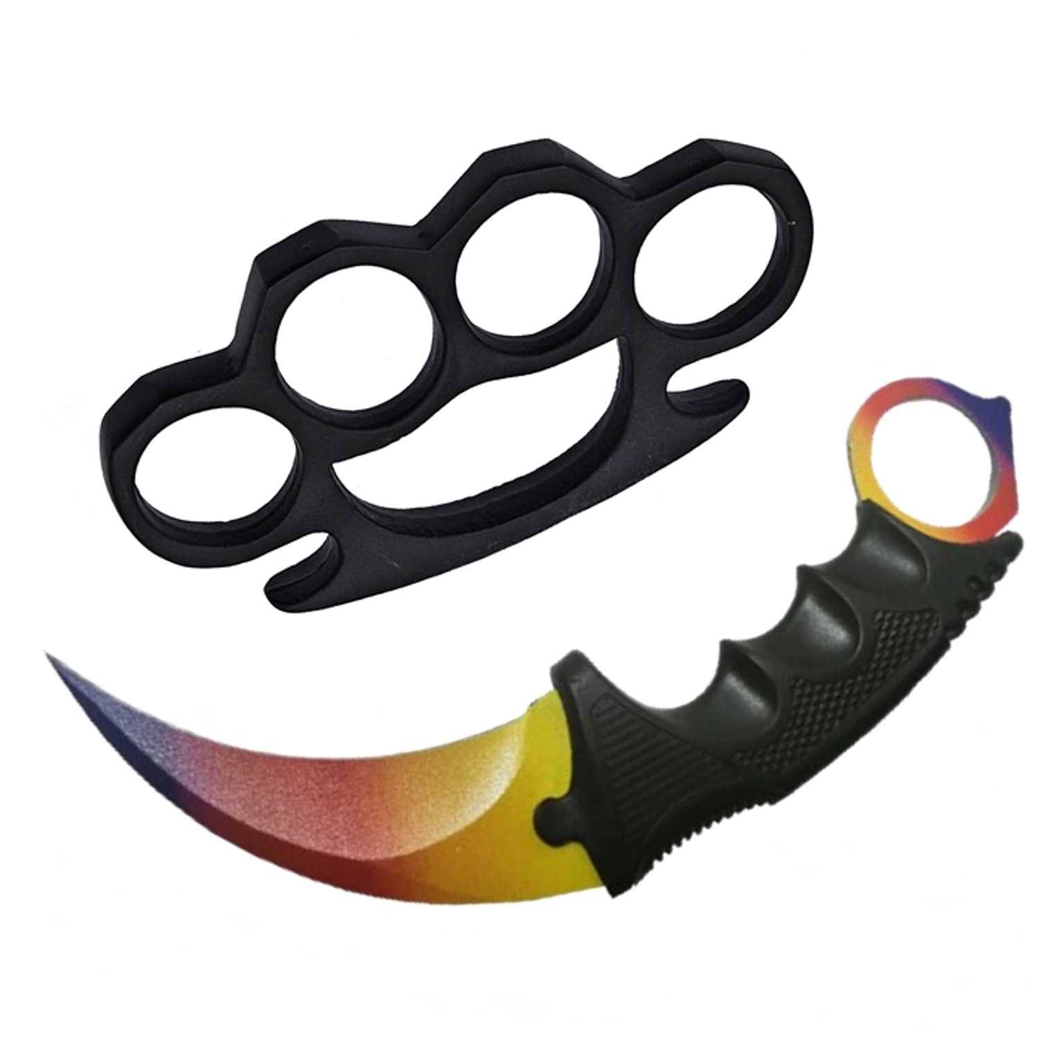 Set Box autoaparare si Cutit karambit 18.5 cm IdeallStore&reg; , teaca inclusa fotografia produsului