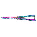 Set doua briceaguri fluture de antrenament IdeallStore&reg;, Rainbow Distortion, otel inoxidabil fotografia produsului View 2 S