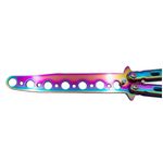 Set doua briceaguri fluture de antrenament IdeallStore&reg;, Rainbow Distortion, otel inoxidabil fotografia produsului View 3 S