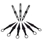 Set 9 cutite de aruncat , IdeallStore&reg; , otel inoxidabil , negru fotografia produsului