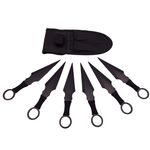 Set 9 cutite de aruncat , IdeallStore&reg; , otel inoxidabil , negru fotografia produsului View 10 S