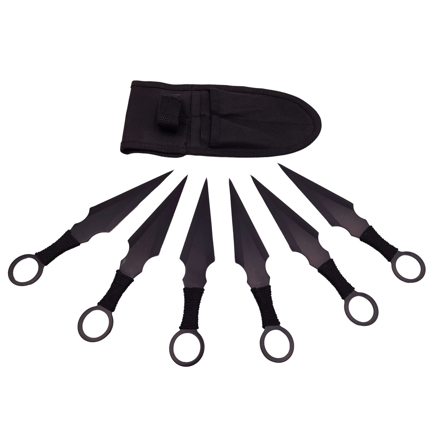Set 9 cutite de aruncat , IdeallStore&reg; , otel inoxidabil , negru fotografia produsului View 10 L