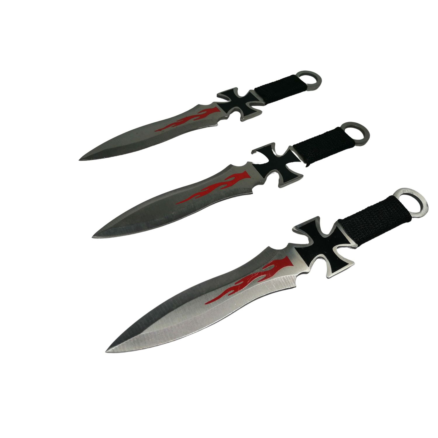 Set Briceag fluture si 3 Cutite de aruncat , IdeallStore&reg; , Otel inoxidabil, fotografia produsului View 2 L