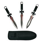 Set Briceag fluture si 3 Cutite de aruncat , IdeallStore&reg; , Otel inoxidabil, fotografia produsului View 3 S