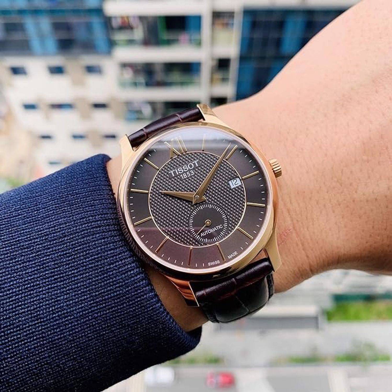 Ceas Barbati, Tissot, Tradition Automatic Small Second T0634283606800 fotografia produsului View 2 L
