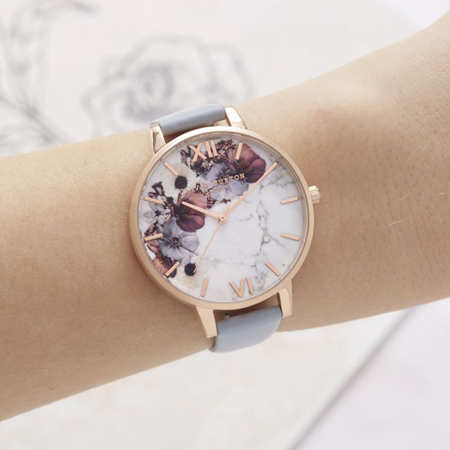 Ceas Dama, Olivia Burton, Marble Florals OB16MF10 fotografia produsului View 2 L