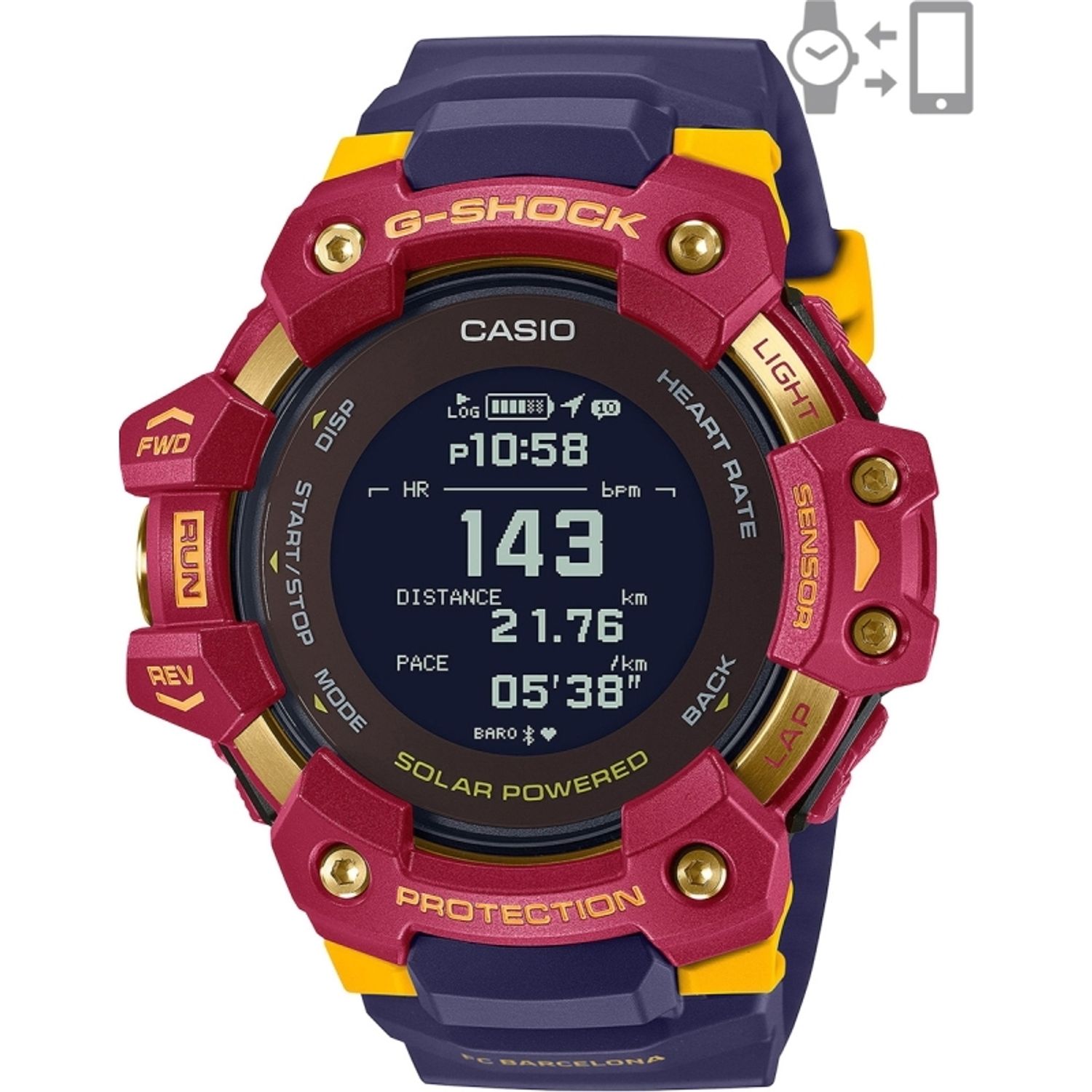 Ceas Smartwatch Barbati, Casio G-Shock, G-Squad Bluetooth GBD-H1000BAR-4 fotografia produsului